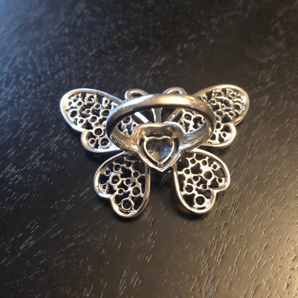 Yours by Loren S.S. gemstone butterfly ring - Picture 6 of 8